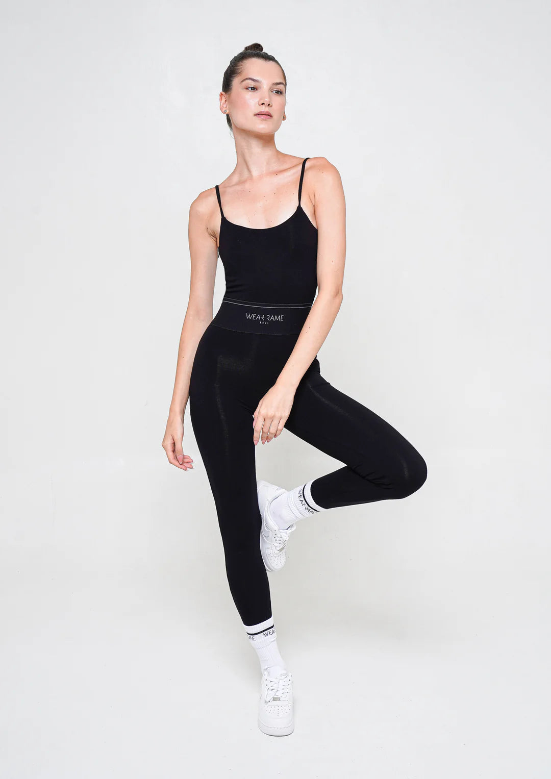 Know Your Worth Suit Full Body in Black