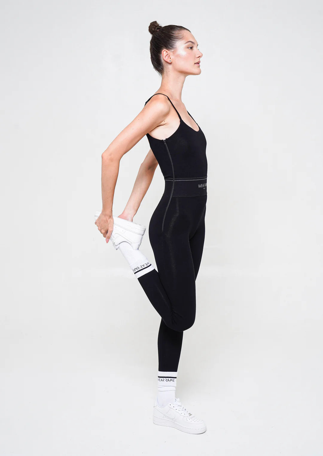 Know Your Worth Suit Full Body in Black