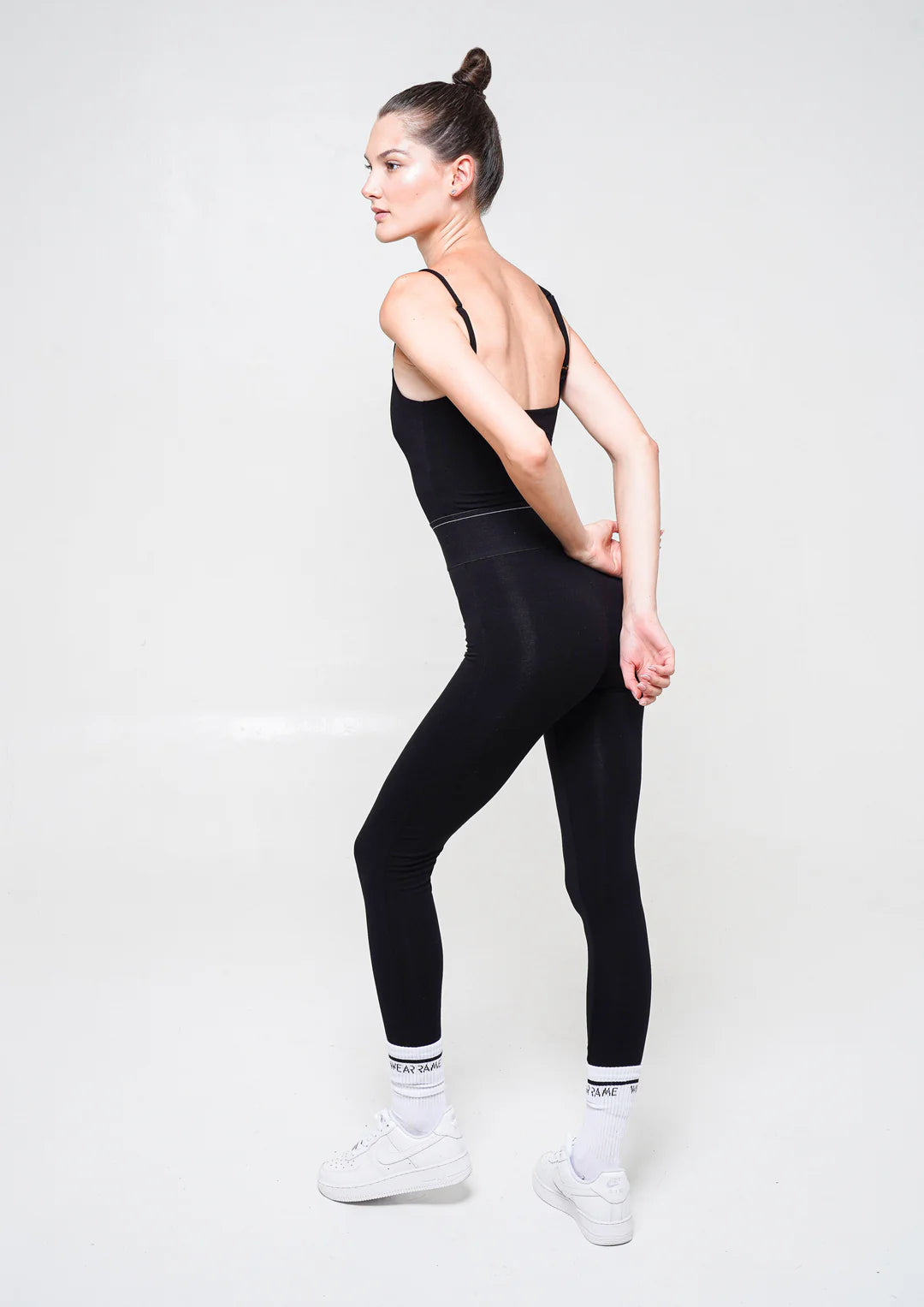 Know Your Worth Suit Full Body in Black