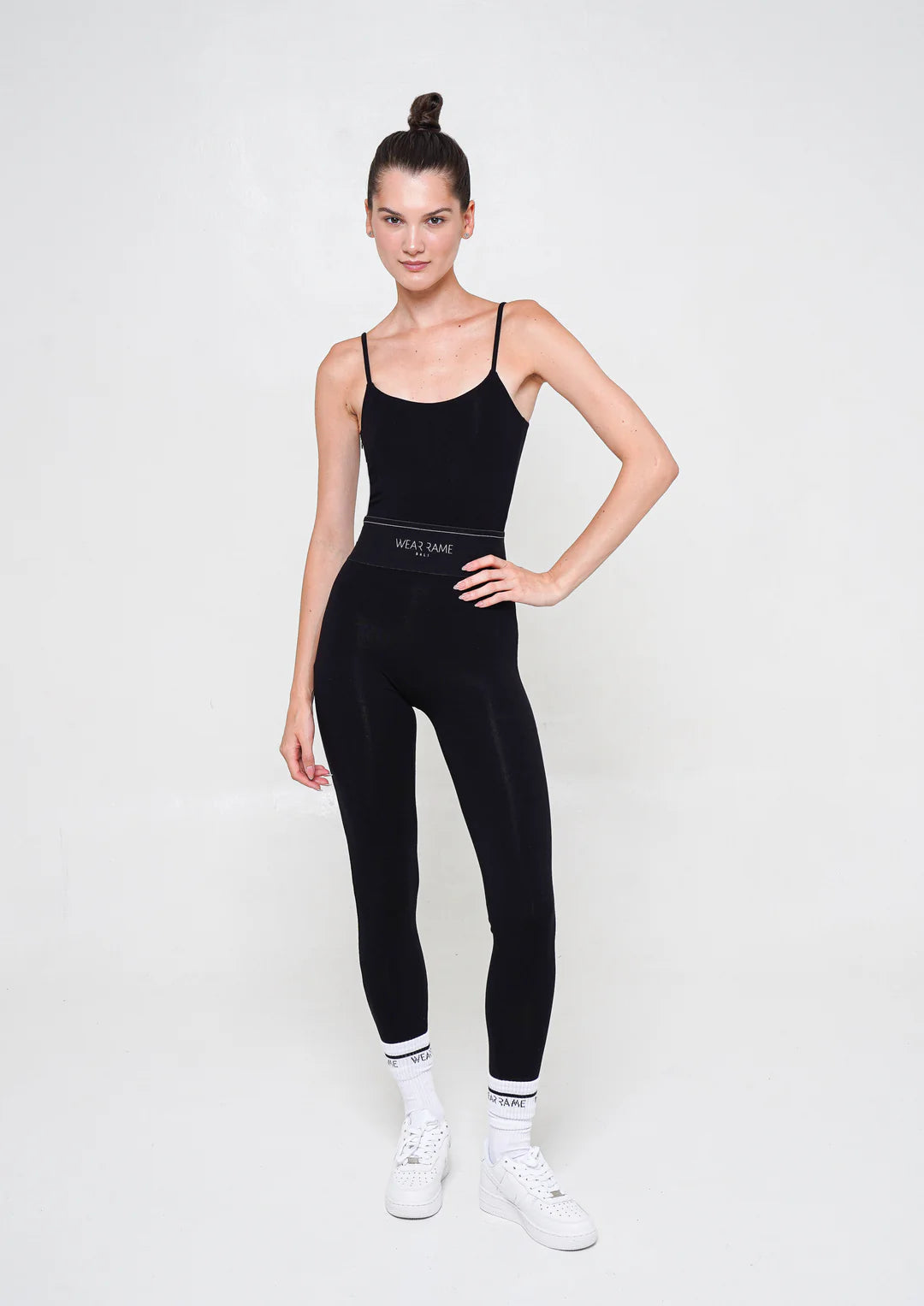 Know Your Worth Suit Full Body in Black