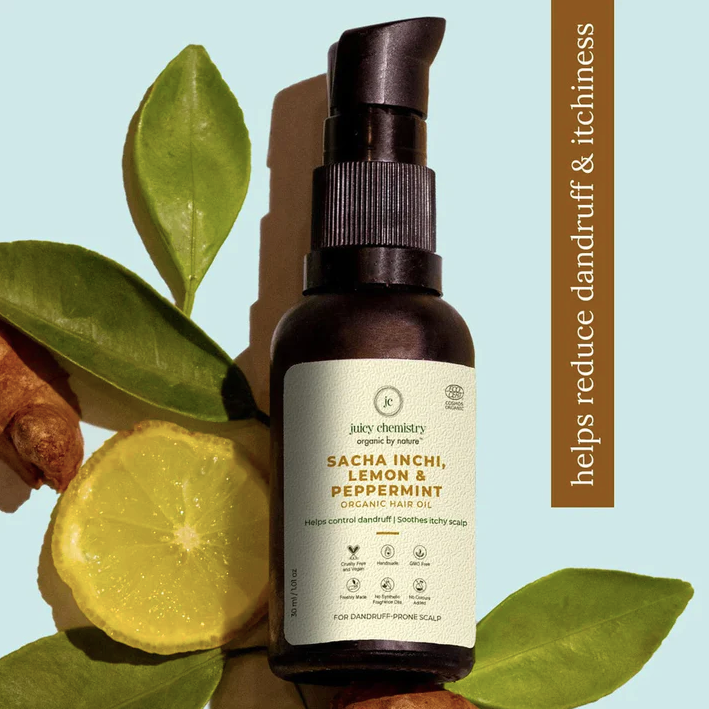 Sacha Inchi, Lemon & Peppermint Organic Hair Serum