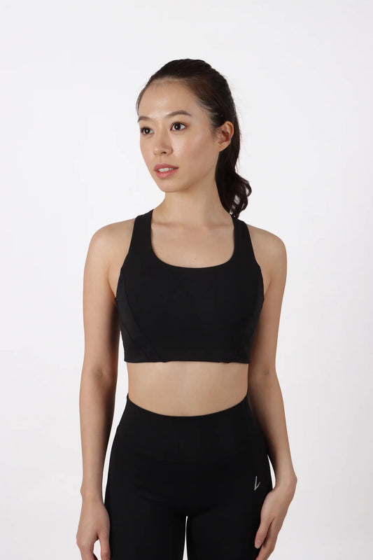 Thrive Cutout Back Bra - Black