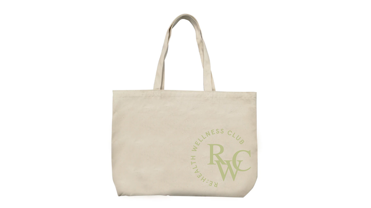 RE:HEALTH wellness club tote bag
