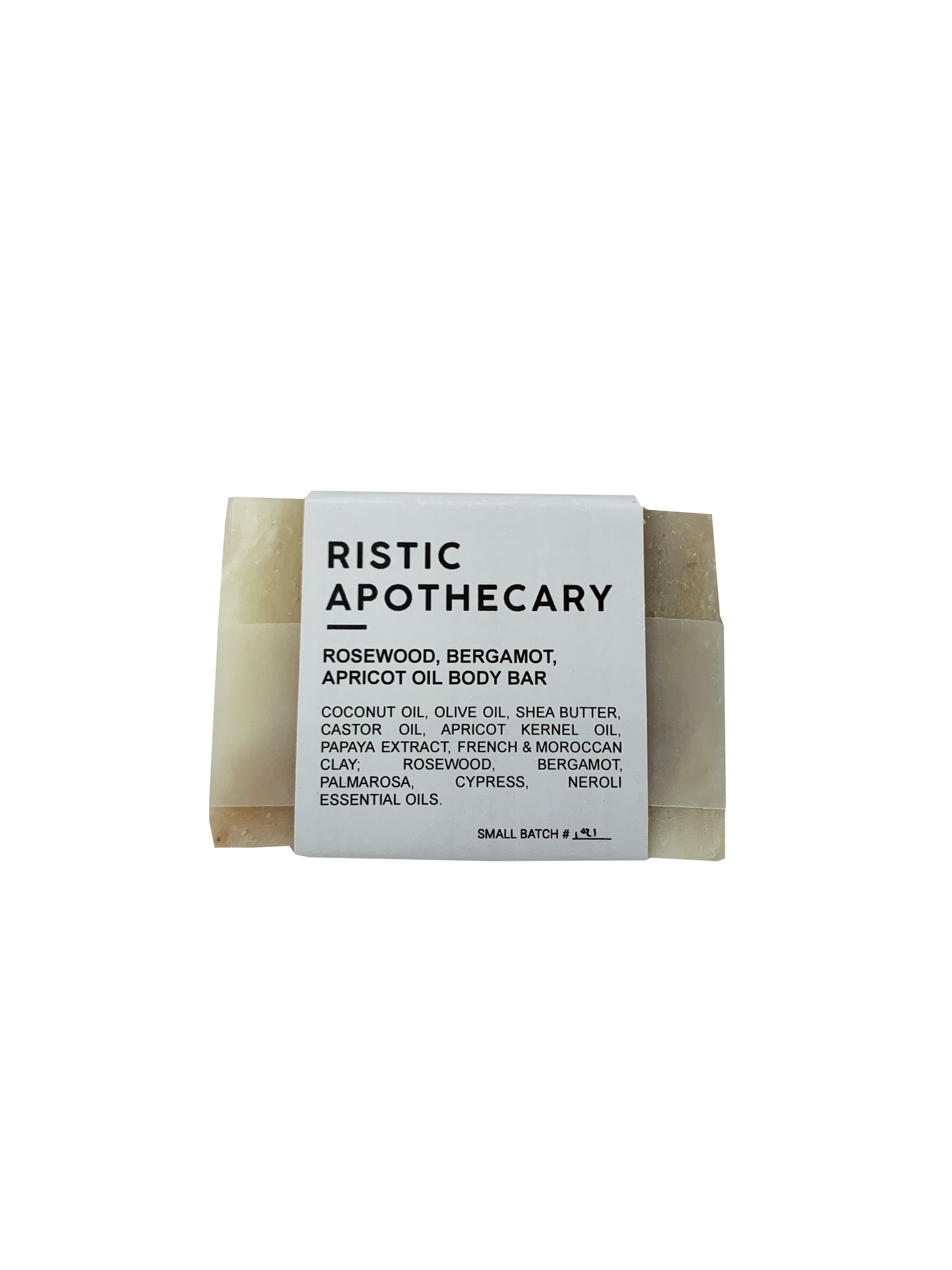 Rosewood, Bergamot, Apricot Oil Body Bar
