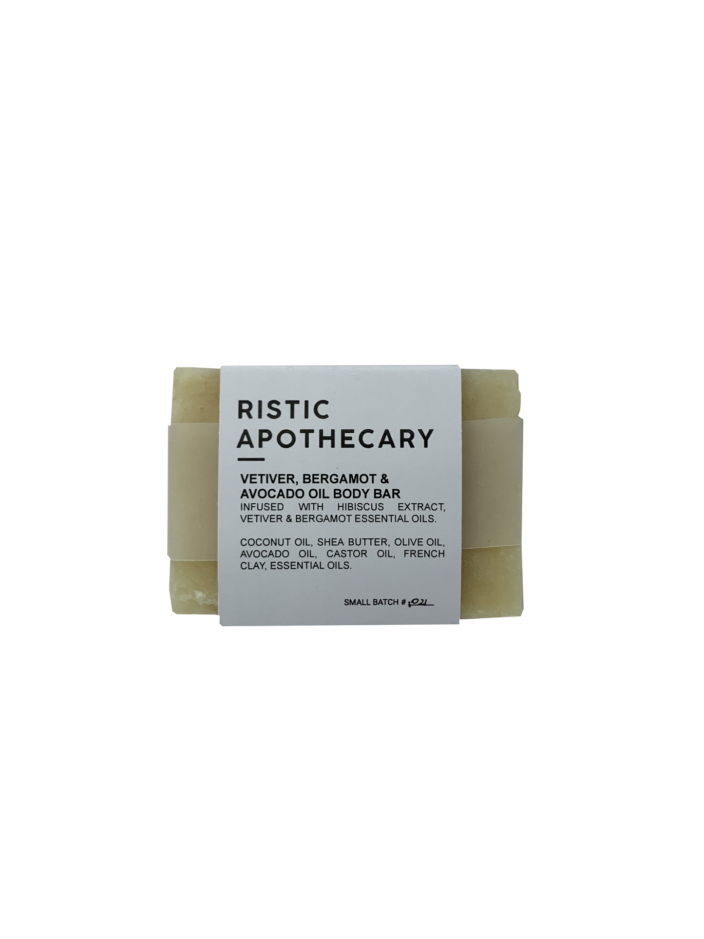Vetiver, Bergamot & Avocado Oil Body Bar