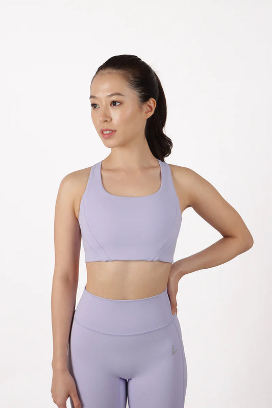 Thrive Cutout Back Bra - Lilac