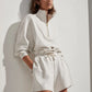 claude high rise short 4.5 - ivory marl
