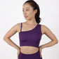 Bold One Shoulder Strap Bra - Royal Purple