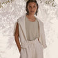 claude high rise short 4.5 - ivory marl