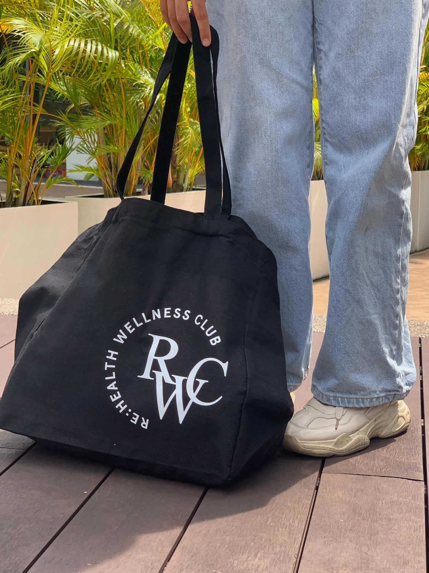 RE:HEALTH wellness club tote bag