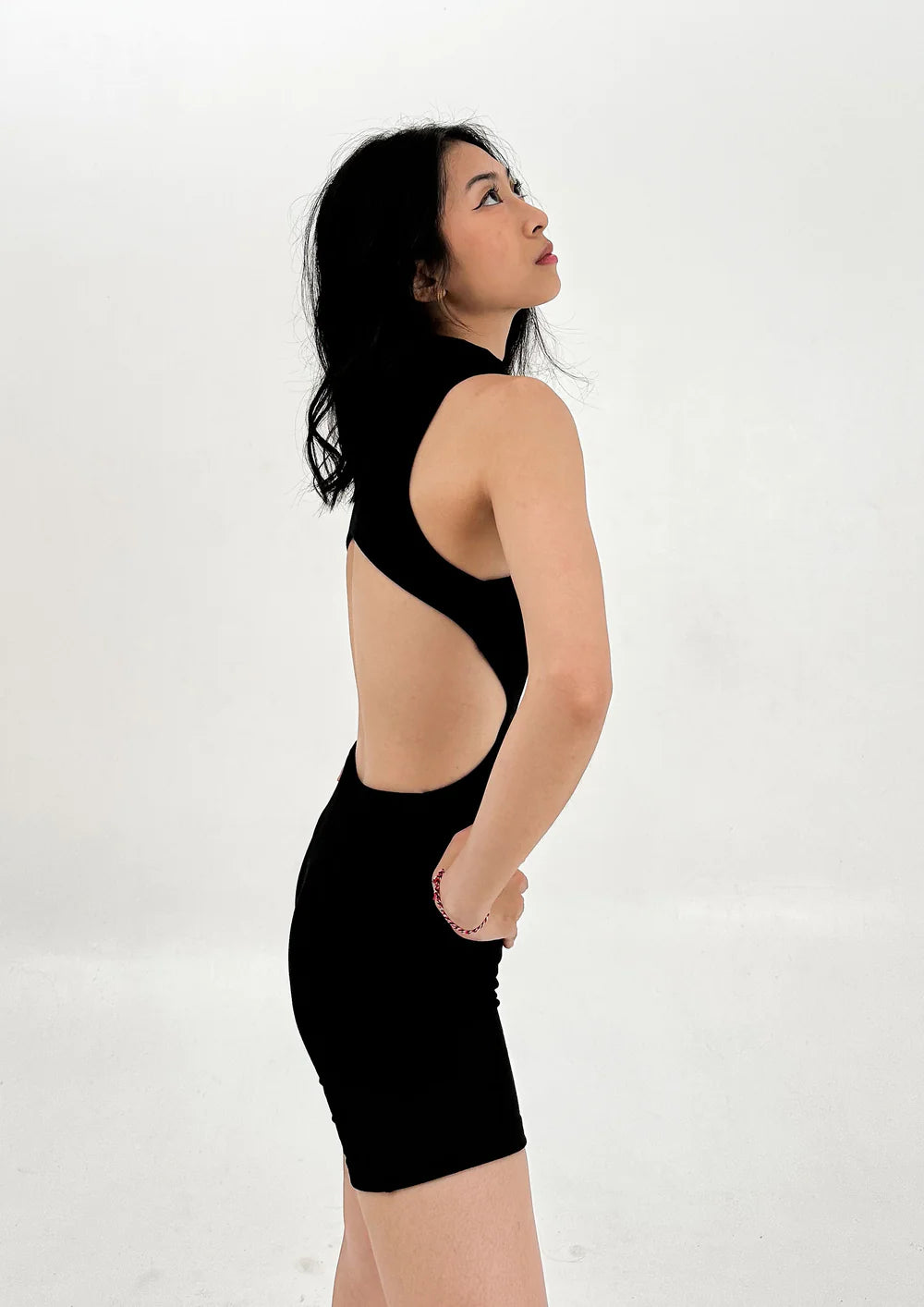 Ianthe Cut Out Onesie In Black