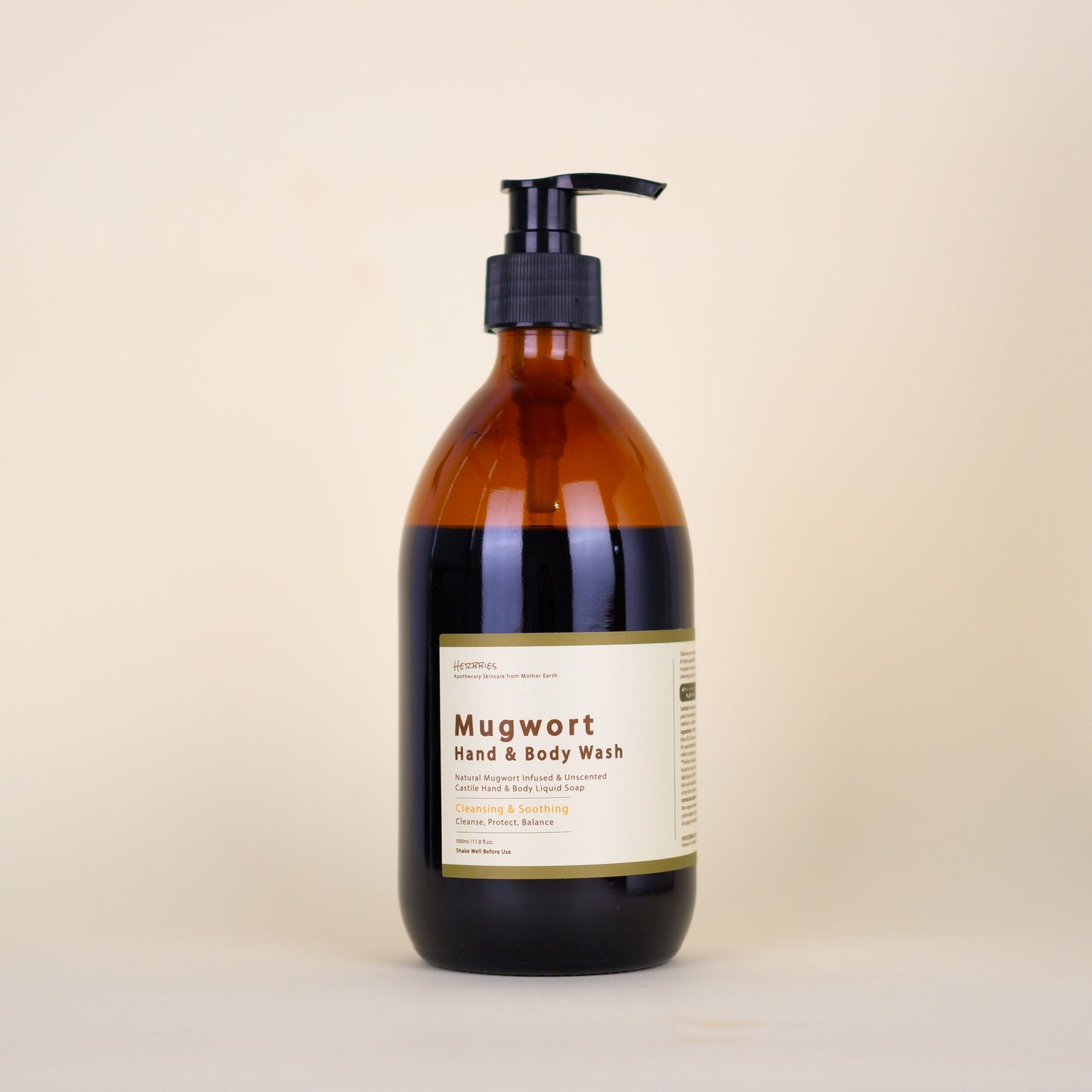 Mugwort Natural Castile Hand & Body Wash (500ml)