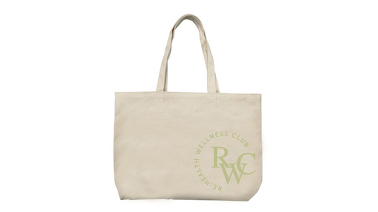 RE:HEALTH wellness club tote bag